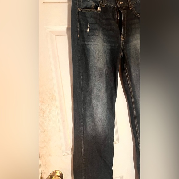 Roebuck And Co. Heritage Supply Company NWOT Athletic Dark 32X32 Stressed Jeans - Picture 4 of 10